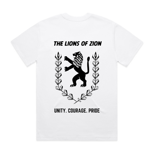 Oversized Patch Front & Back Tee (White)