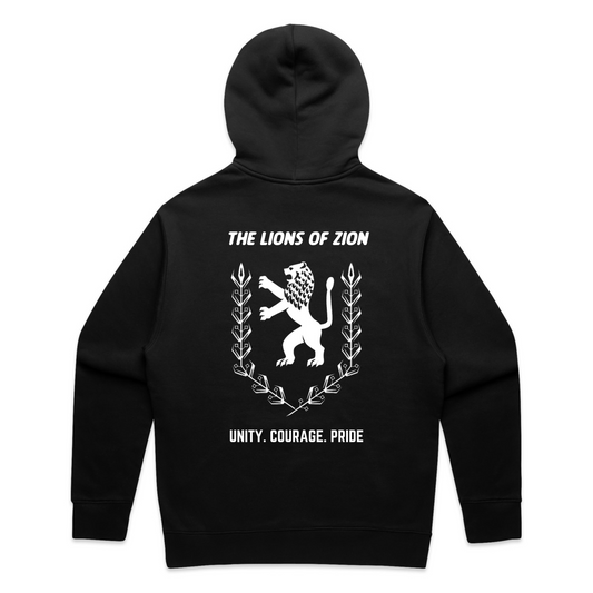 Patch Hoodie Front & Back (Black)
