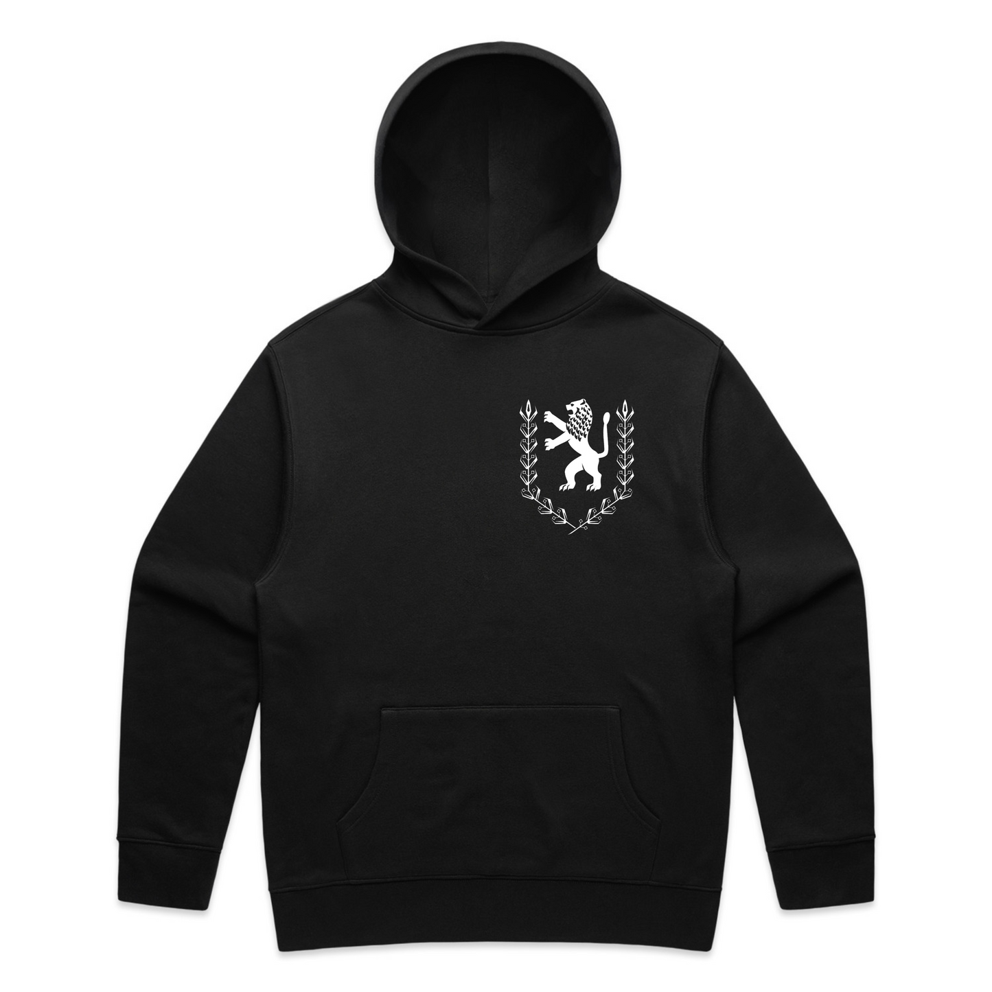 Patch Hoodie Front & Back (Black)