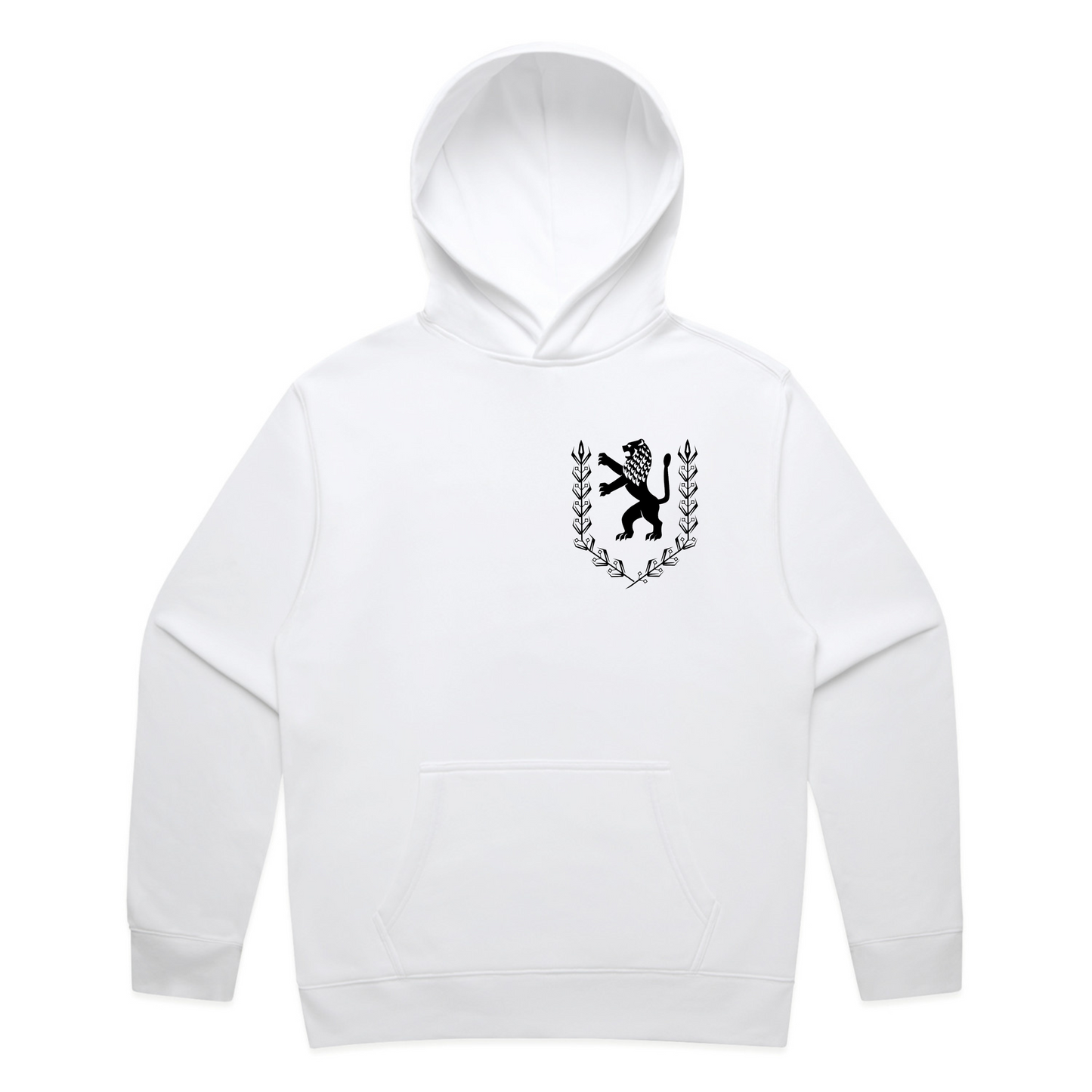 Patch Hoodie Front & Back (White)